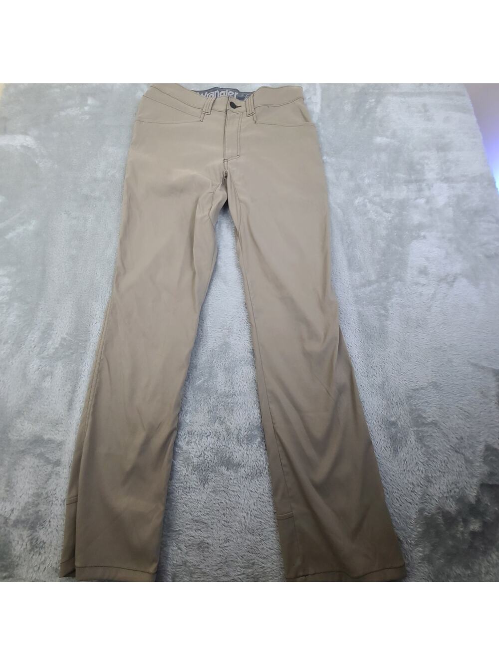 Wrangler Pants Men's 30 X 32 Khaki Outdoor Series Hiking Pants Stretch Active